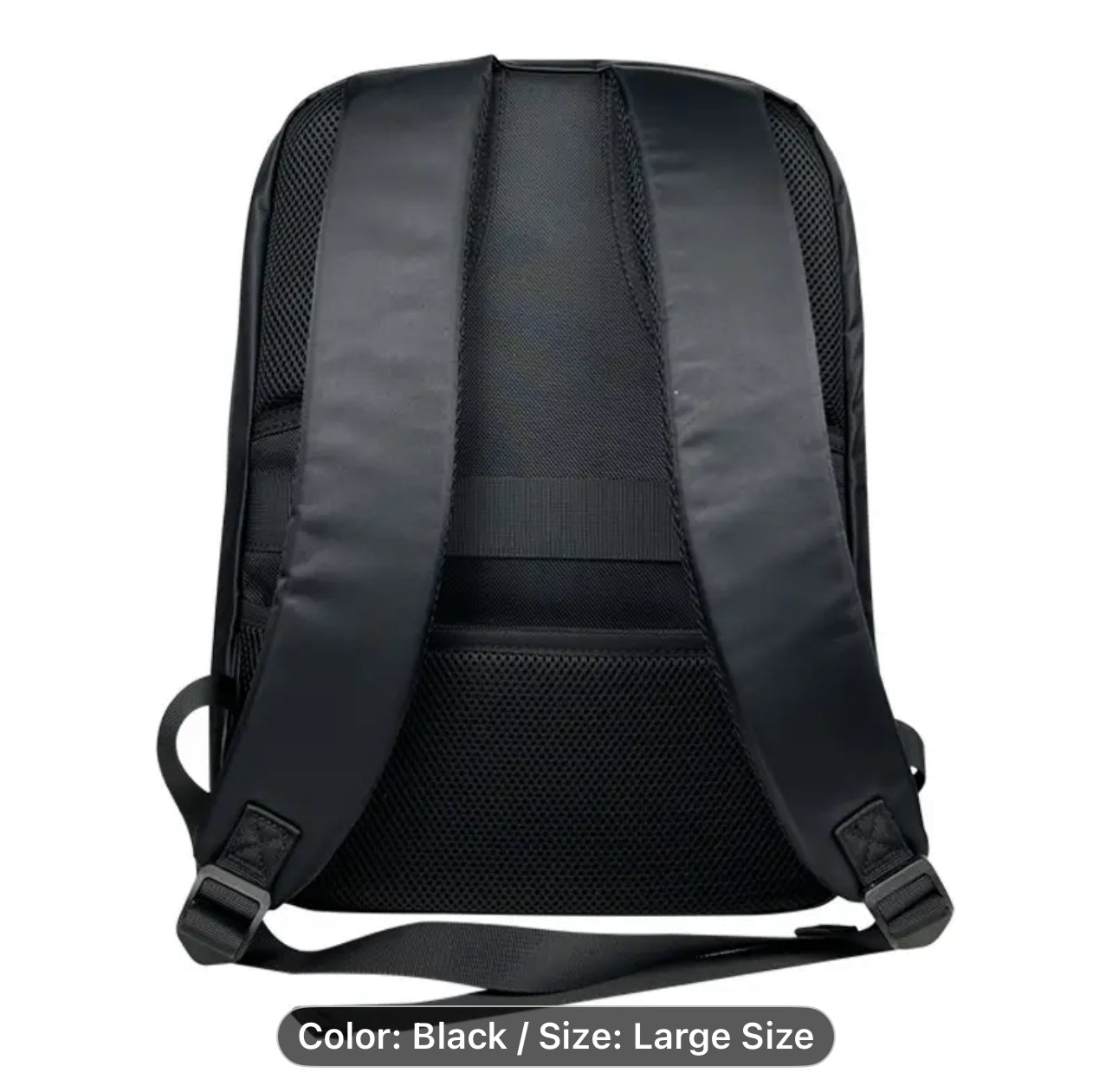 Black LED City Series Backpack – Large 17” DIY Smart Pixel Display, USB Charging Laptop Bag