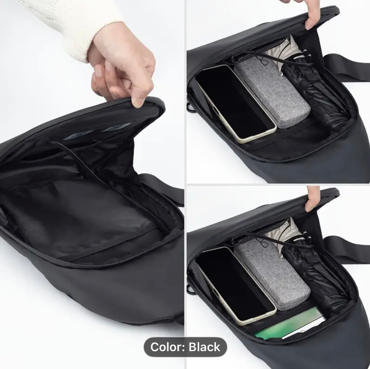 City Series Sling Bag       LED Crossbody Bag, Full Color Screen and Programmable DIY, Outdoor Advertising Travel Sling Backpack