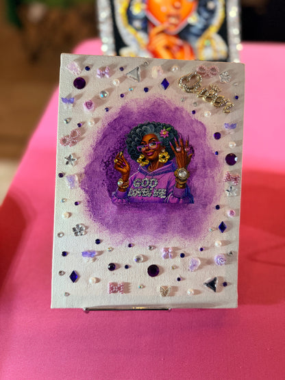 “God Loves Me Baddie” Canvas