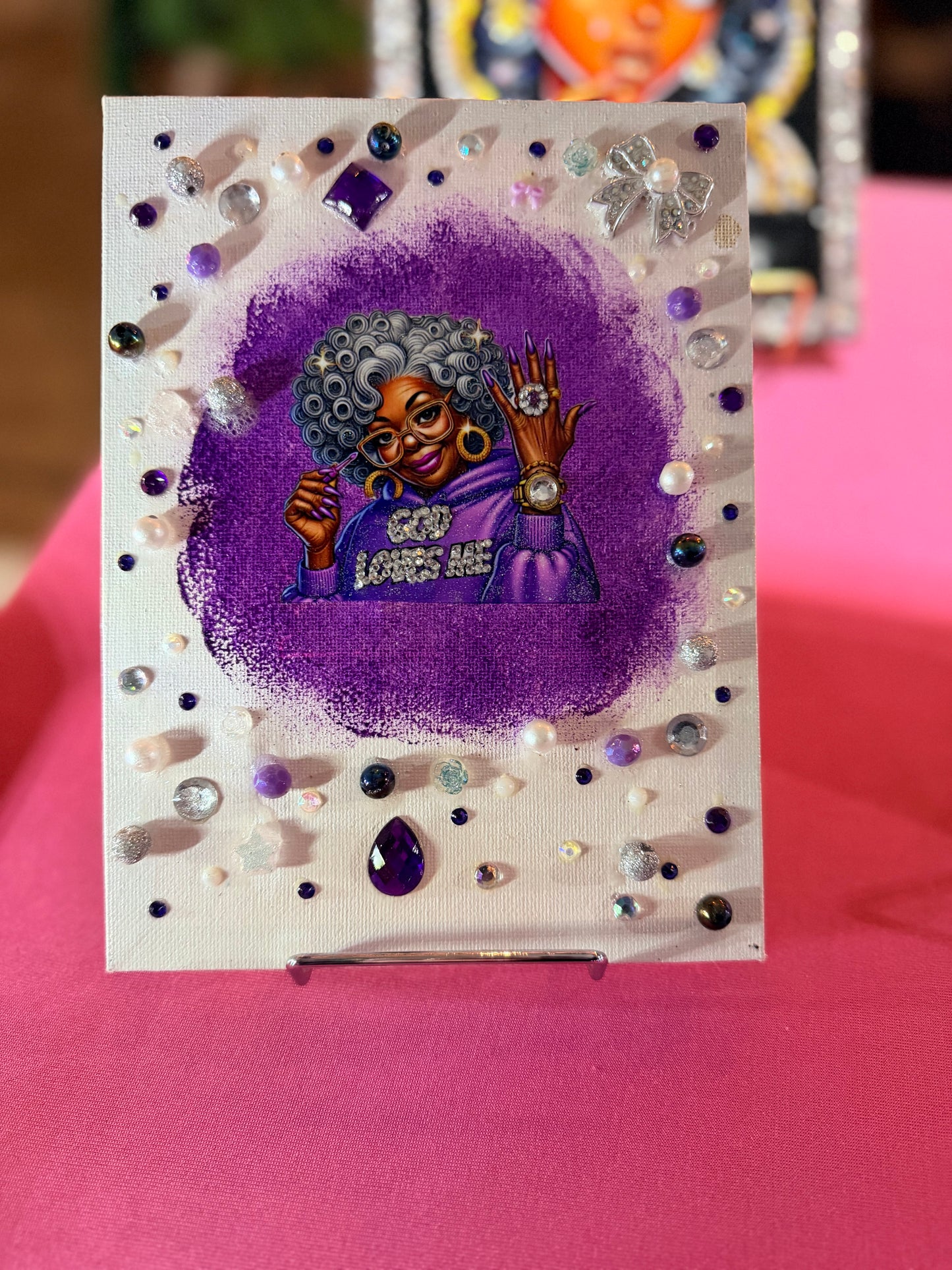 “God Loves Me Baddie” Canvas