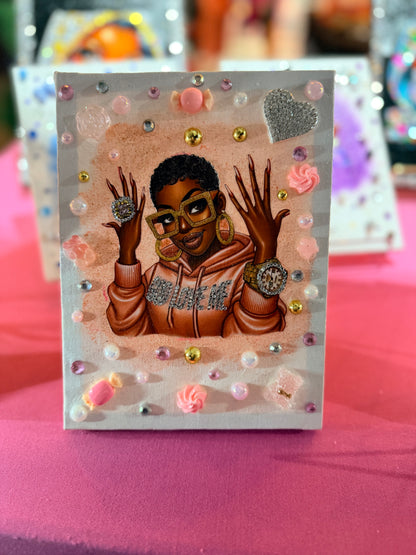 “God Loves Me Baddie” Canvas