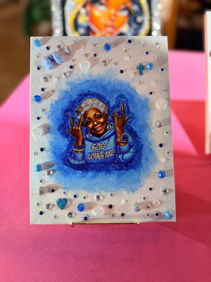 “God Loves Me Baddie” Canvas